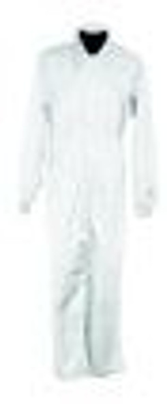 WHITE 55g Microporous Coverall with hood, elastic cuffs, ankles & waist