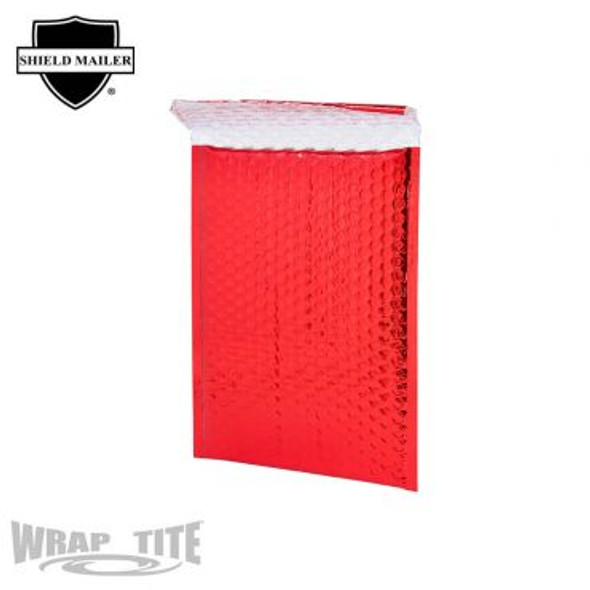 9 X 11.5 Metallic Bub Mailers RED, 100/cs