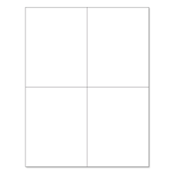 4.25" x 5.5" - 4/Page Sheet Label,White