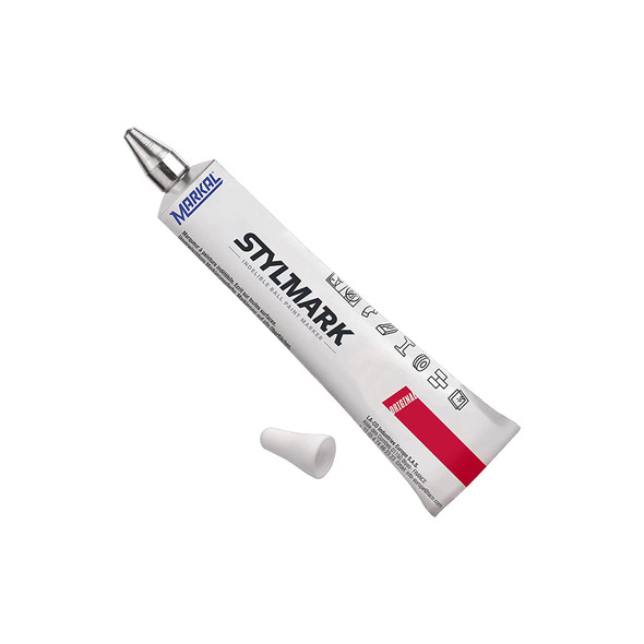  Stylmark  96652 Markal Tube Marker, 1/8", White