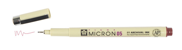 MICRON 05 PEN 0.45MM - BURGUNDY