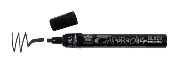 PENTOUCH CALLIGRAPHER, MED 5.0MM - BLACK