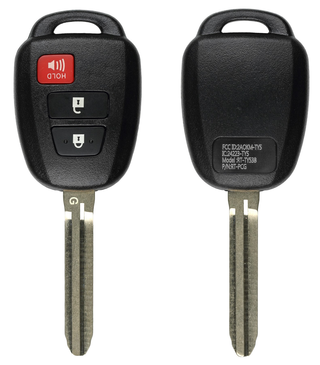 Replacement Toyota Car Keys and Key Blanks Ilco RHKTOY3PCG
