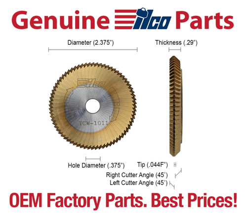 ILCO and HPC TCW-1011MC Key Machine Cutting Wheel | eKeyBlanks.com