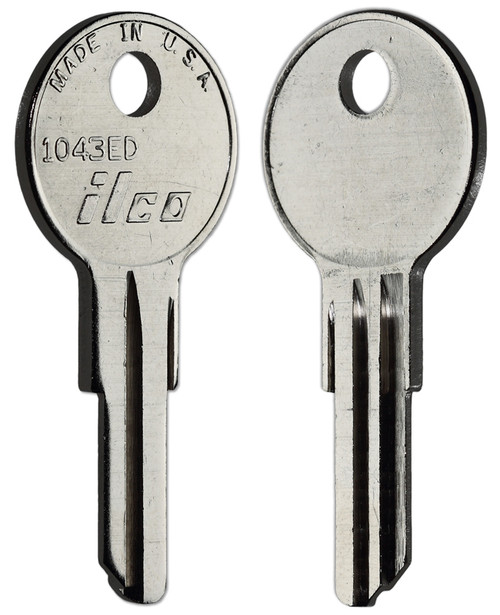 Pack of 4 NEW KABA ILCO 1043B-IL9 Key Blank, Pins 6, Lock Manufacturer:  Illinois Condition_New