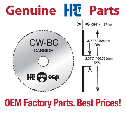 HPC CW-BC | HPC Key Machine Slotter Cutting Wheel