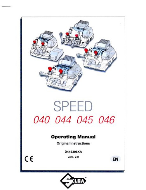 Silca SPEED 046 Key Machine Operating Manual.