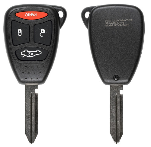 Replacement Chrysler, Dodge & Jeep 4 Button Car Key - RHK-CHRY-4B2