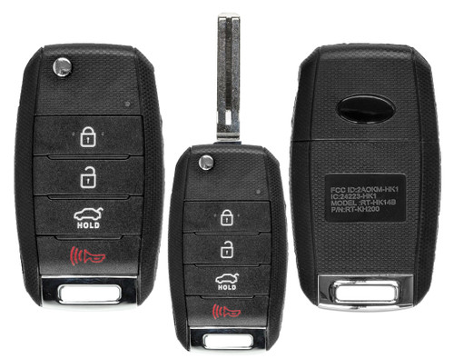 Replacement Kia 4 Button Car Key - FLIP-KIA-4B7