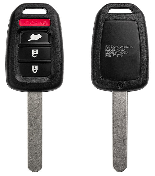 Replacement Honda 4 Button Car Key - RHK-HON-4B10