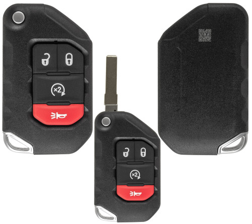 Replacement Jeep 4 Button Car Key | Ilco FLIP-JEEP-4B1