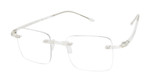 Gels Square Progressive Reading Glasses in Crystal Angle View