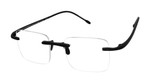 Gels Square Progressive Reading Glasses in Black Rubber Coated Angle View