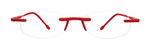 Gels Original Rimless Reading Glasses in Action Red Front View