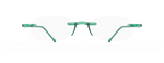 Gels Original Rimless Reading Glasses in Kelly Green Front View Gels Original Rimless Reading Glasses in Kelly Green Front View