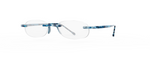 Gels Original Rimless Reading Glasses in Navy Tortoise Angle View Gels Original Rimless Reading Glasses in Navy Tortoise Angle View