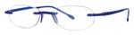 Gels Original Rimless Reading Glasses in Cobalt Angle View