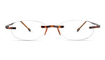 Gels Original Rimless Reading Glasses in Tortoise Front View