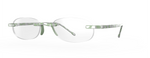 Gels Original Rimless Reading Glasses in Lime Marble Angle View Gels Original Rimless Reading Glasses in Lime Marble Angle View