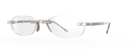 Gels Original Rimless Reading Glasses in Taupe Marble Angle View Gels Original Rimless Reading Glasses in Taupe Marble Angle View