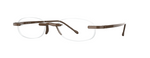 Gels Original Rimless Reading Glasses in Brown Angle View
