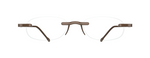Gels Original Rimless Reading Glasses in Brown Front View