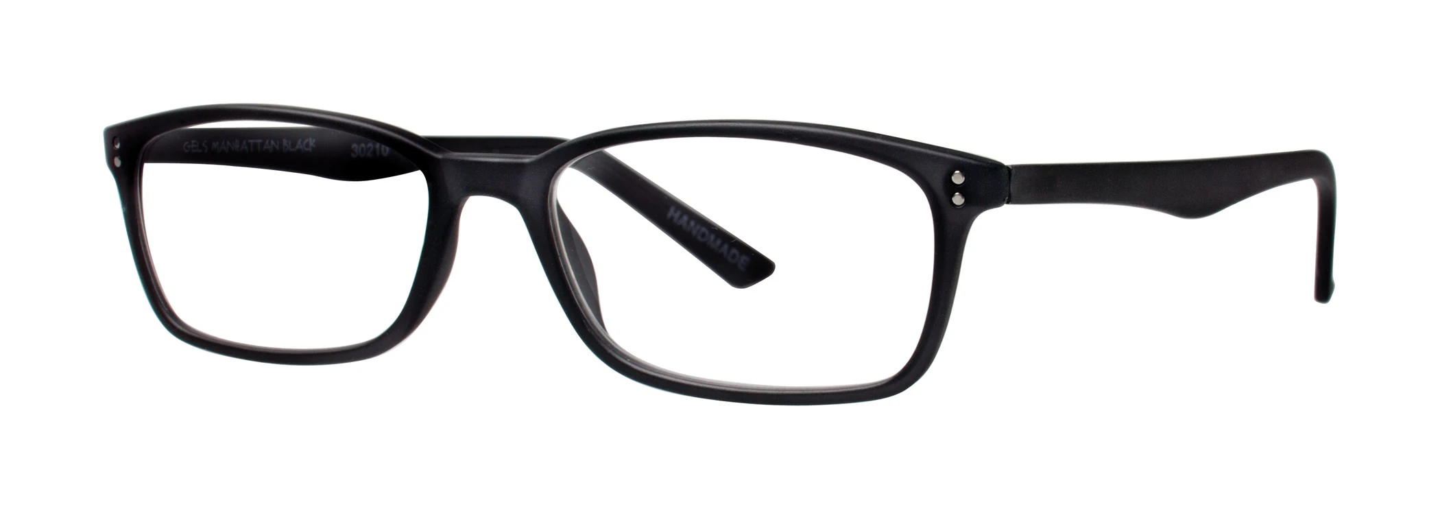 Gels Manhattan Reading Glasses in Matte Black Angle View