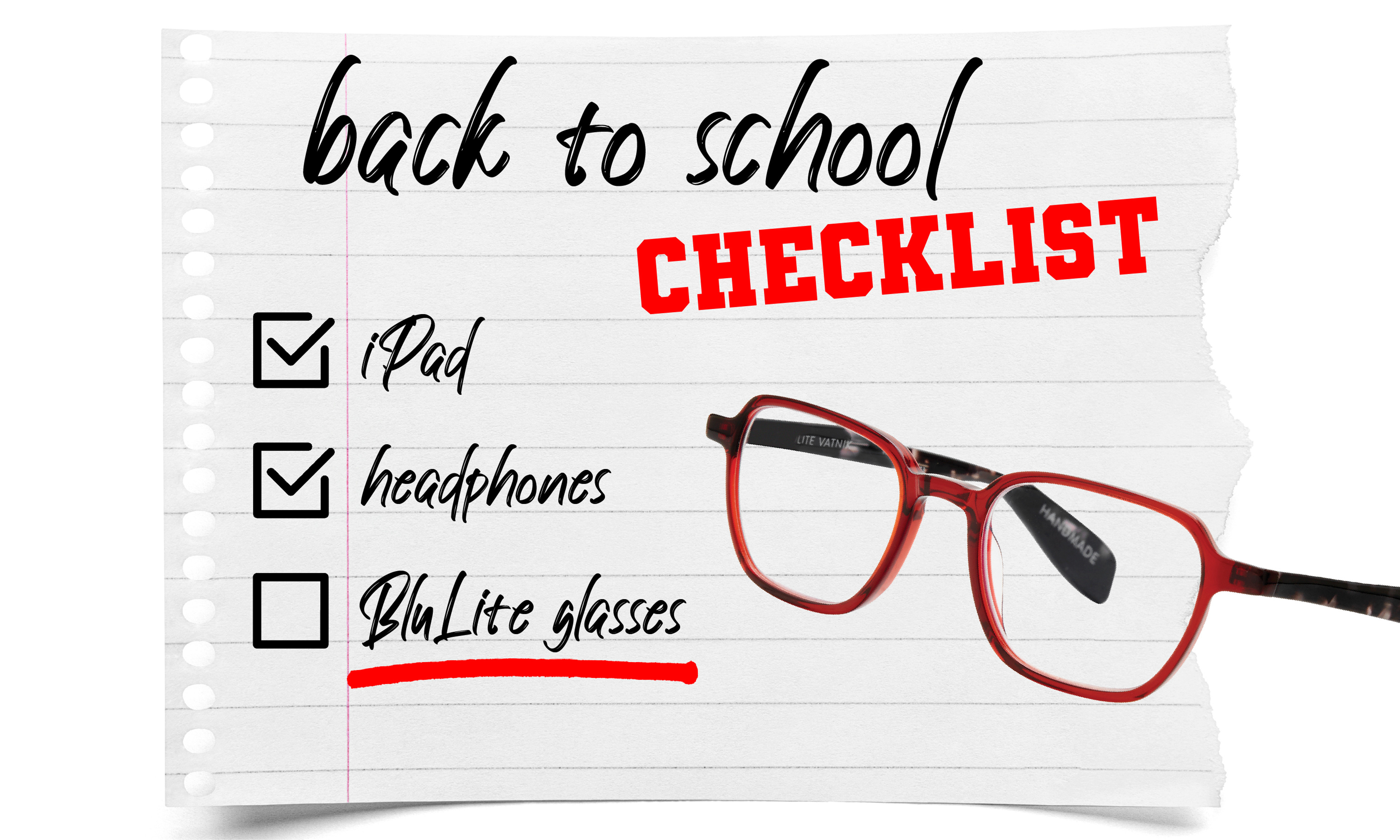 Back to School Checklist with BluLite Glasses