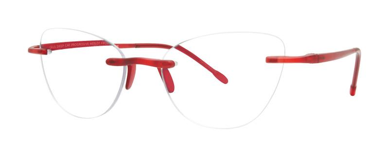 Gels Deep Cat Progressive Reading Glasses in Merlot Frost Main View Gels Deep Cat Progressive Reading Glasses in Merlot Frost Main View