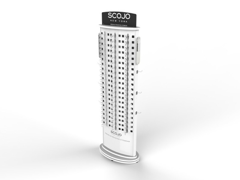 White Spinner Display Angle View White Spinner Display Angle View