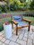 Teak Stump Side Table White