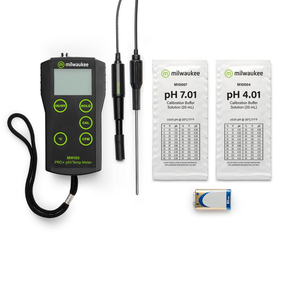 Milwaukee MW102 PRO+ 2-in-1 pH Meter with Temperature