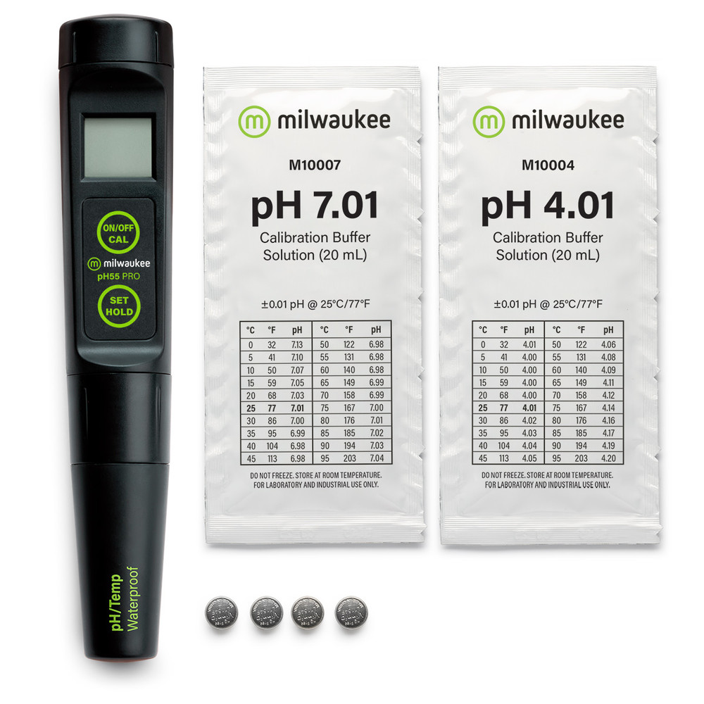 Milwaukee PH55 PRO Waterproof 2-in-1 pH Tester with Thermometer