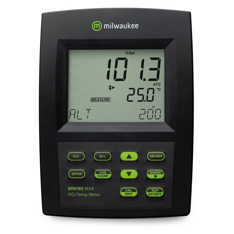 Milwaukee MW190 MAX Dissolved Oxygen Bench Meter With Automatic Calibration