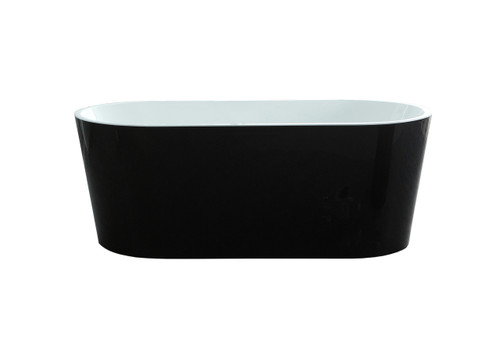 Christina 59" Black Freestanding Acrylic Soaking Bathtub