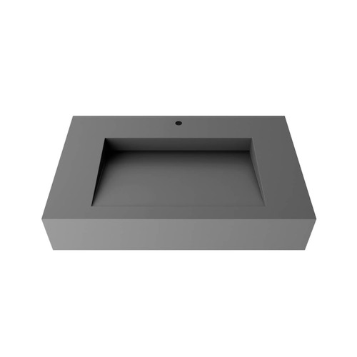 Alberta 30" Wall Mounted Bathroom Sink, Grey