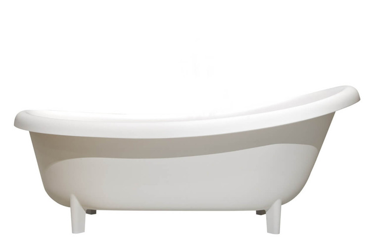 Beverly 71" Solid Surface Bathtub - White