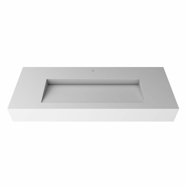 Alberta 48" Wall Mounted Bathroom Sink, White