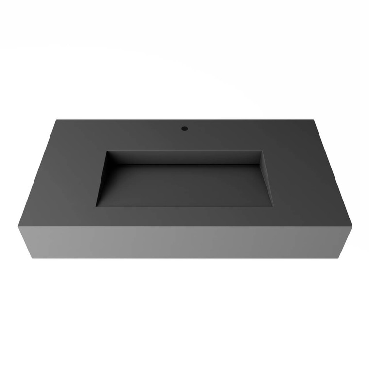 Alberta 36" Wall Mounted Bathroom Sink, Grey