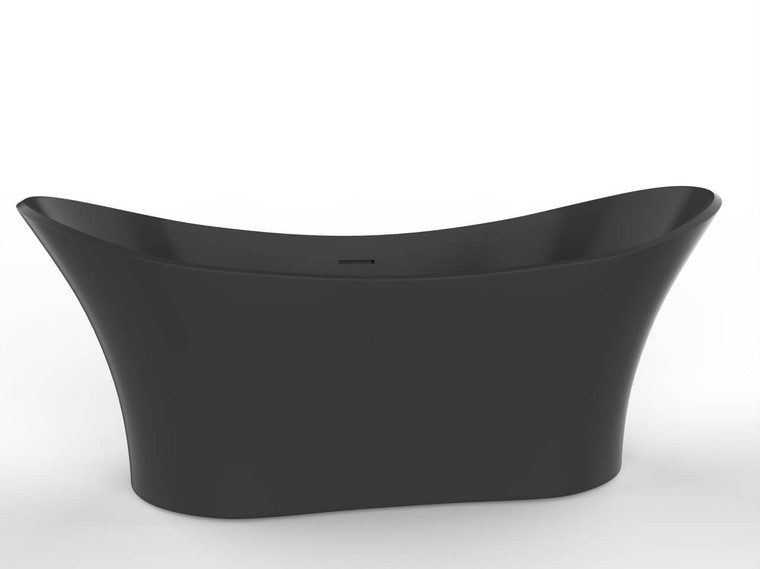 Ventura 69" Solid Surface Freestanding Bathtub Black