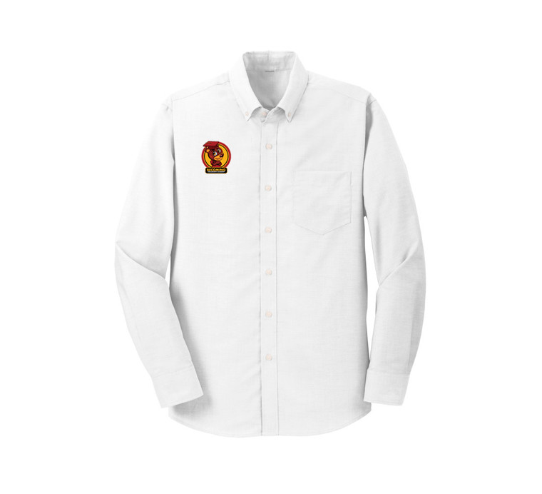Adult Long Sleeve Oxford with Logo (Becoming Collegiate)
