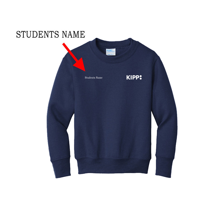 Personalized Youth & Adult Pull-over sweatshirt (KIPP)