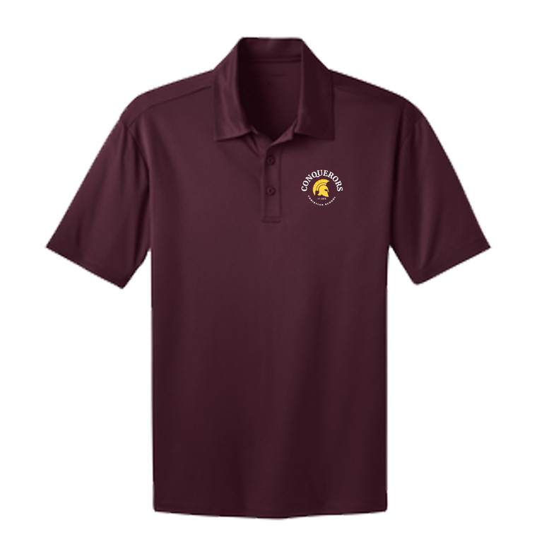 Conquerors Christian School Dri-Fit Polo - Burgundy