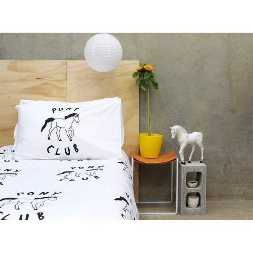 Henry and Co Backyard Kid Duvet Cover - Black Pony Club