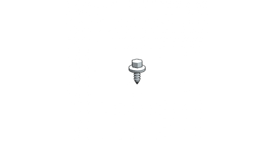 Dit is een foto van een Korte schroef Nova met de volgende afmetingen: 6,5 x 19 mm.