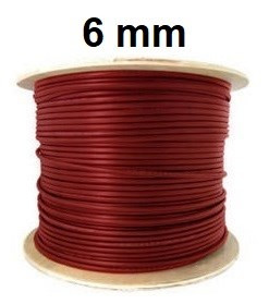 Solar kabel, 6 mm², rood, 1.000 meter rol