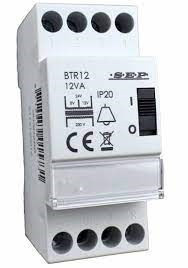 SEP Beltrafo 2mod 8V-12V-24VAC 12VA wisselspanning