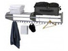 72" Satin Aluminum Wall Mounted Coat Rack & Hooks