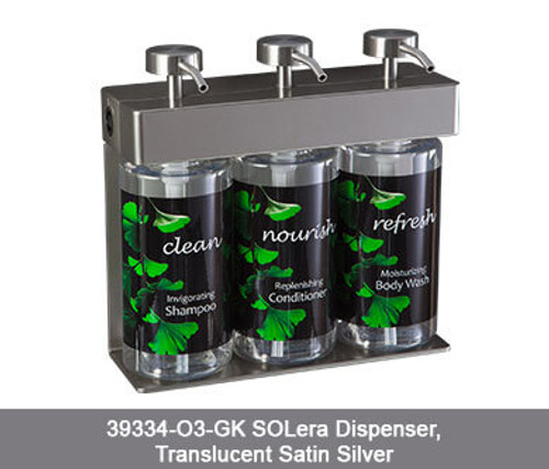 Solera Translucent Satin Silver Dispenser