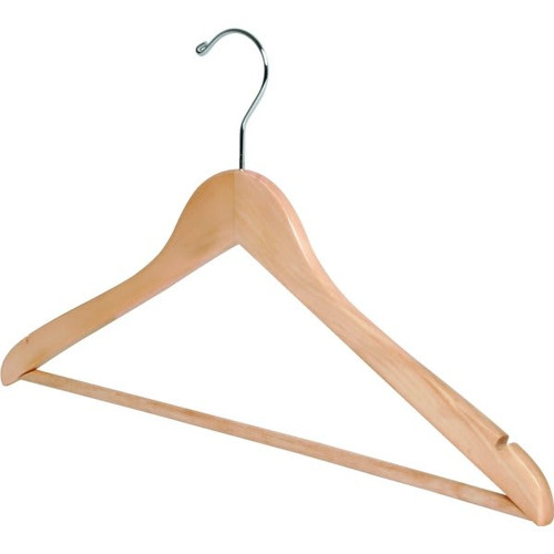 18 x 1/2" Standard Hook Male Hanger, Natural Wood, Package Of 100